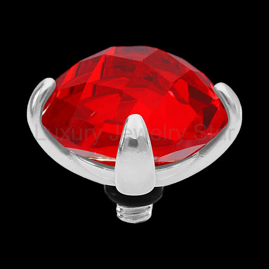 QUDO Seano Top 0.51" Silver | Red & Orange Crystal Collection