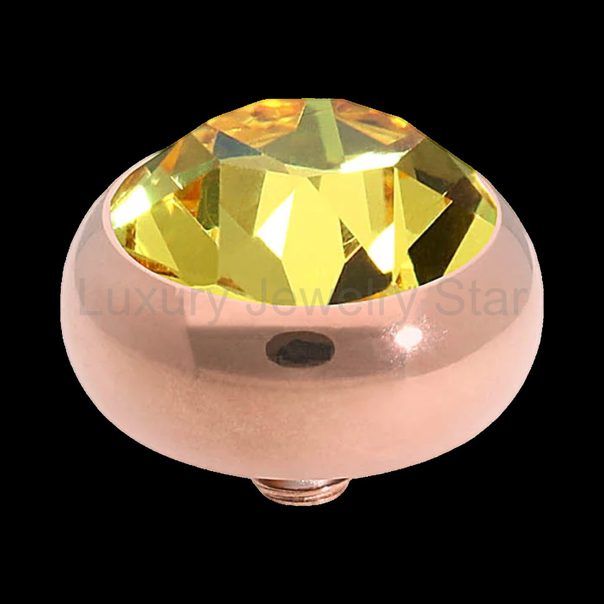 QUDO Sesto Top Rose Gold | Green & Gold Crystal Collection