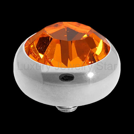 QUDO Sesto Top Silver | Red & Orange Crystal Collection