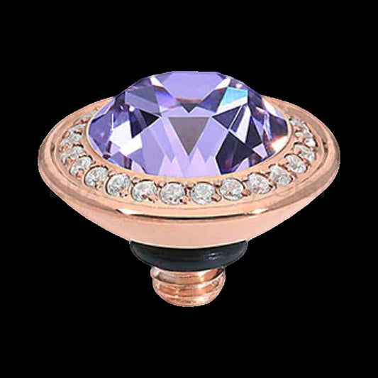 QUDO Tondo Deluxe Small Top 0.35" Rose Gold I Velvet Noir Collection