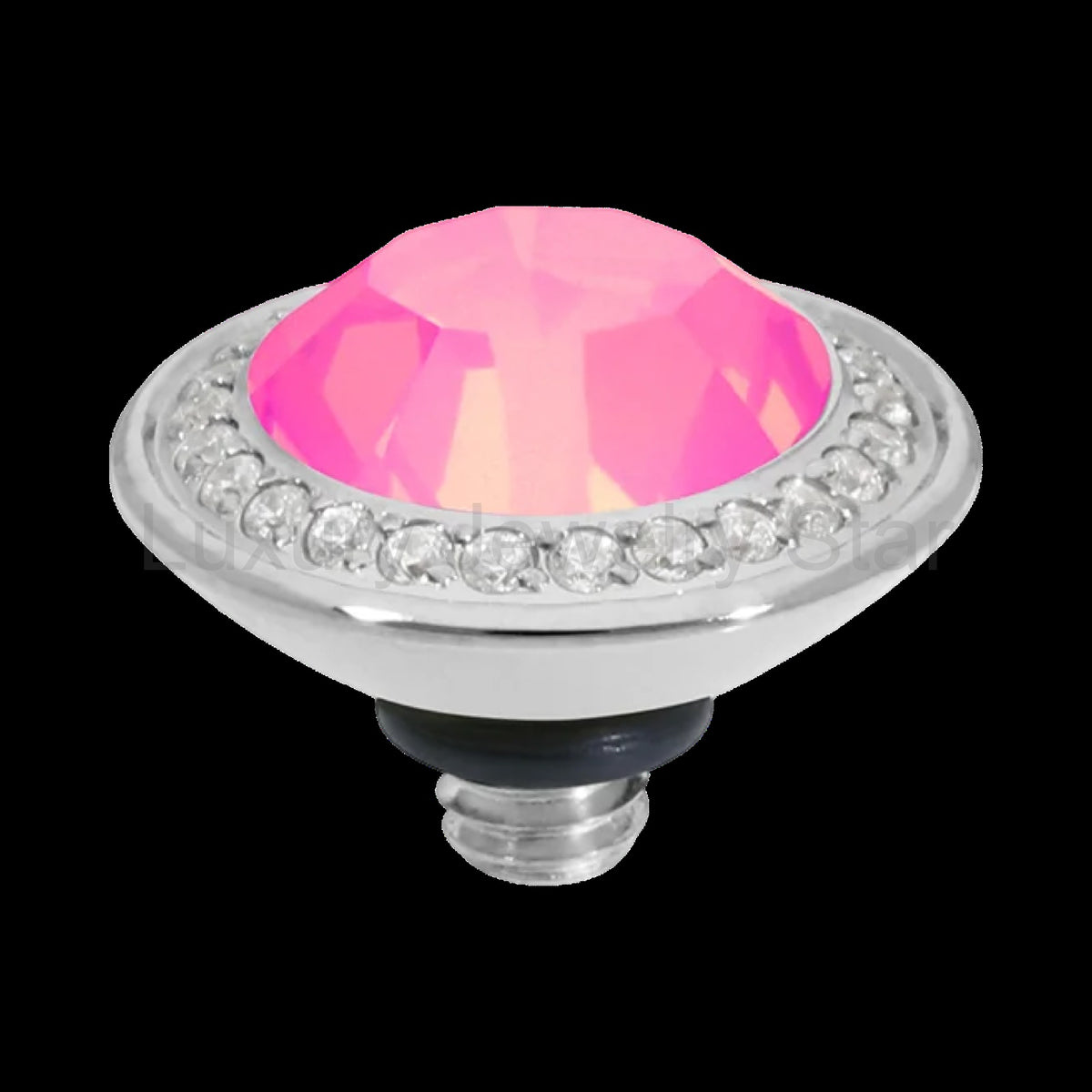 QUDO Tondo Deluxe Top 0.35" Silver | Pink Crystal Collection - image 3