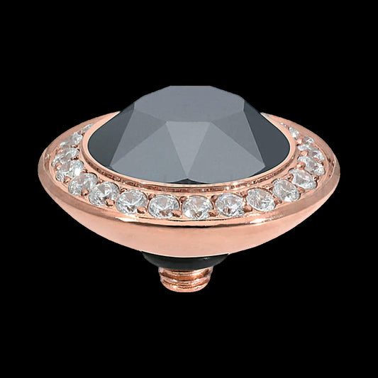 QUDO Tondo Deluxe Top 0.51" Rose Gold | Neutral Crystal Collection