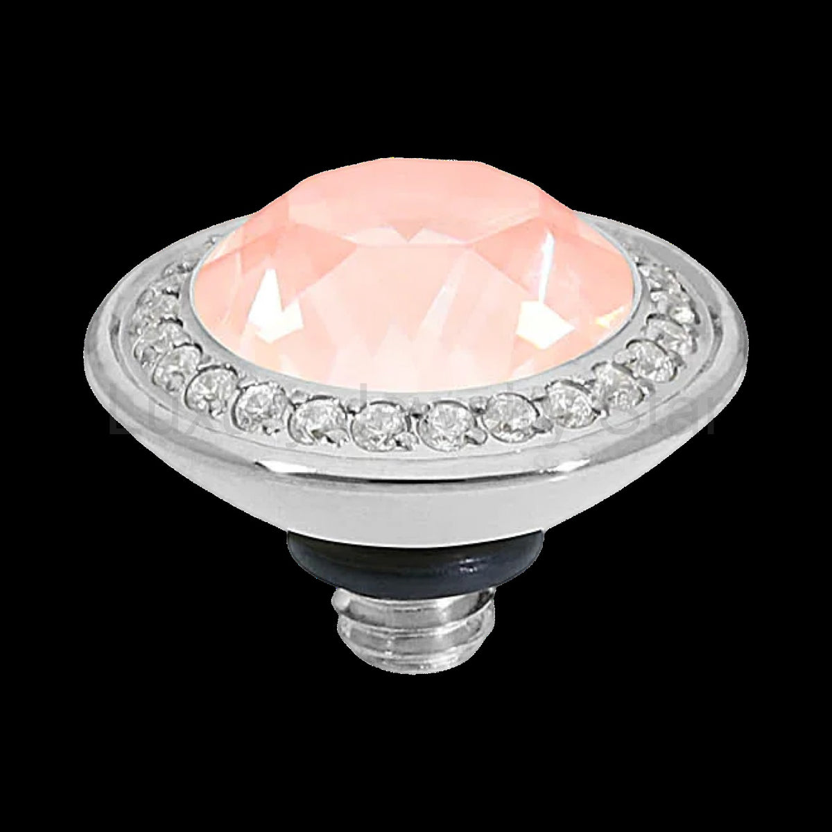 QUDO Tondo Deluxe Top 0.51" Silver | Pink Crystal Collection - image 4