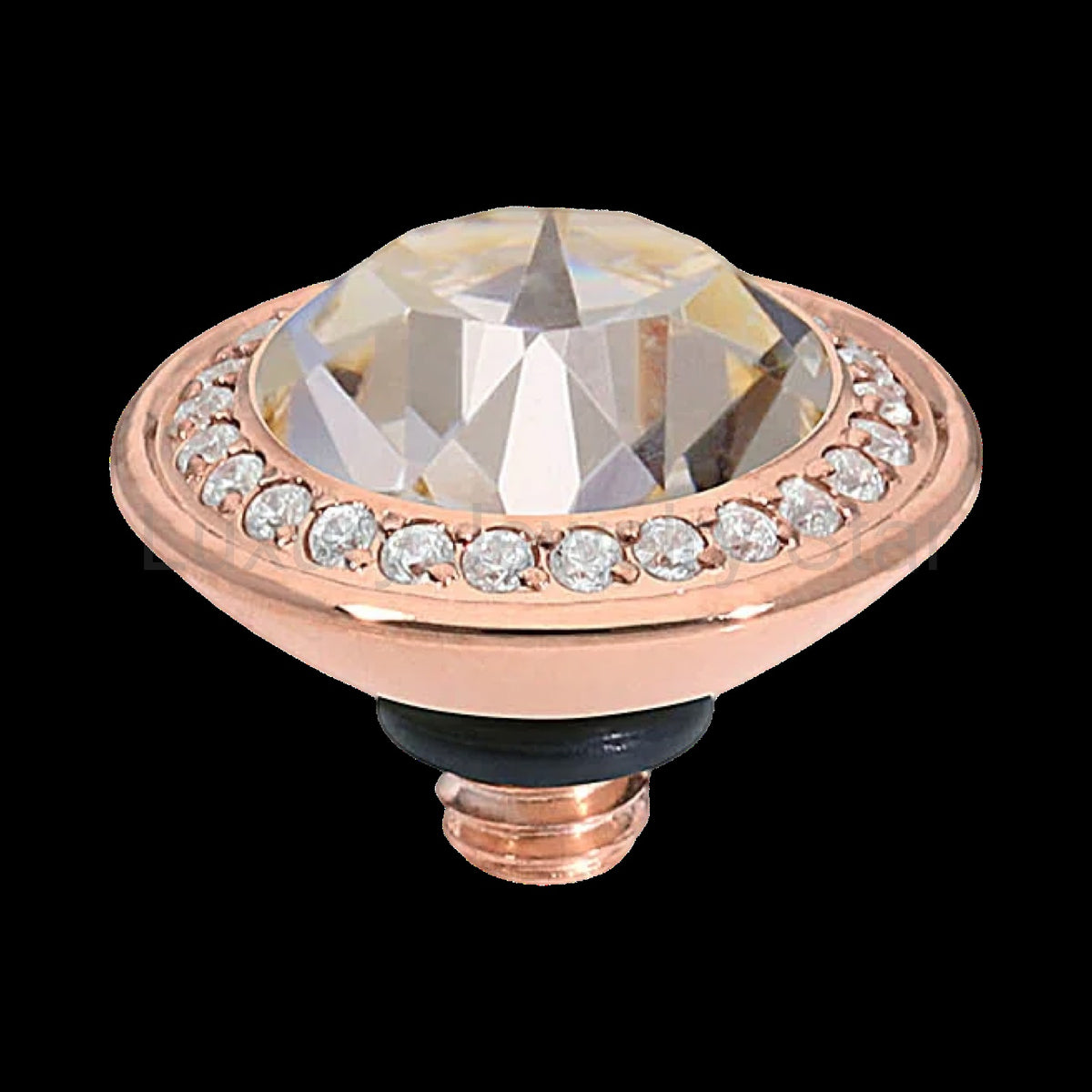 QUDO Tondo Small Deluxe Top 0.35" Rose Gold I Neutral Collection