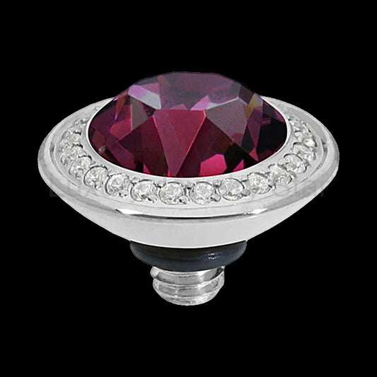 QUDO Tondo Small Deluxe Top 0.35" Silver I Velvet Noir Collection