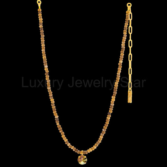 TOVA Paige Necklace | Chocolate Crystal Necklace