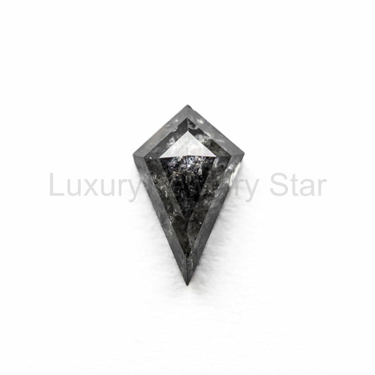 .61 Carat Salt and Pepper Rose Cut Kite Diamond