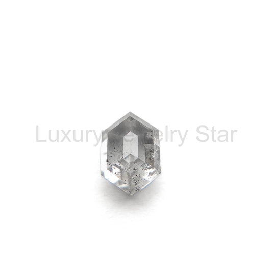 .67 Carat Canadian Salt and Pepper Double Cut Hexagon Diamond - image 2