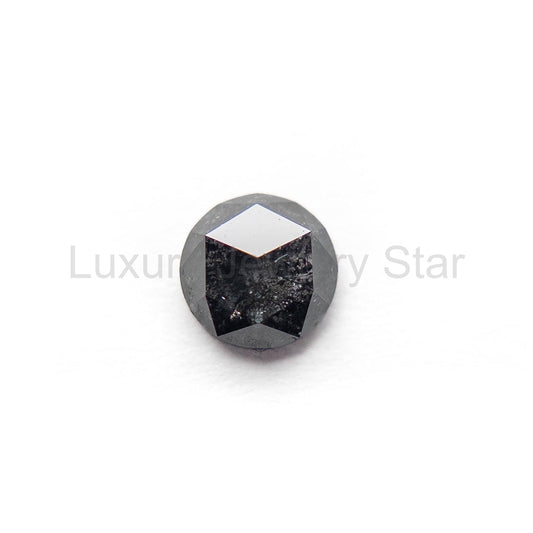 .68 Carat Black Rose Cut Round Diamond