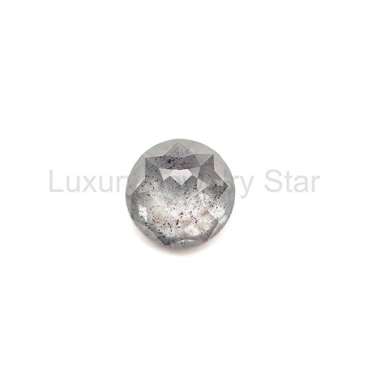 .68 Carat Icy Salt and Pepper Rose Cut Round Diamond