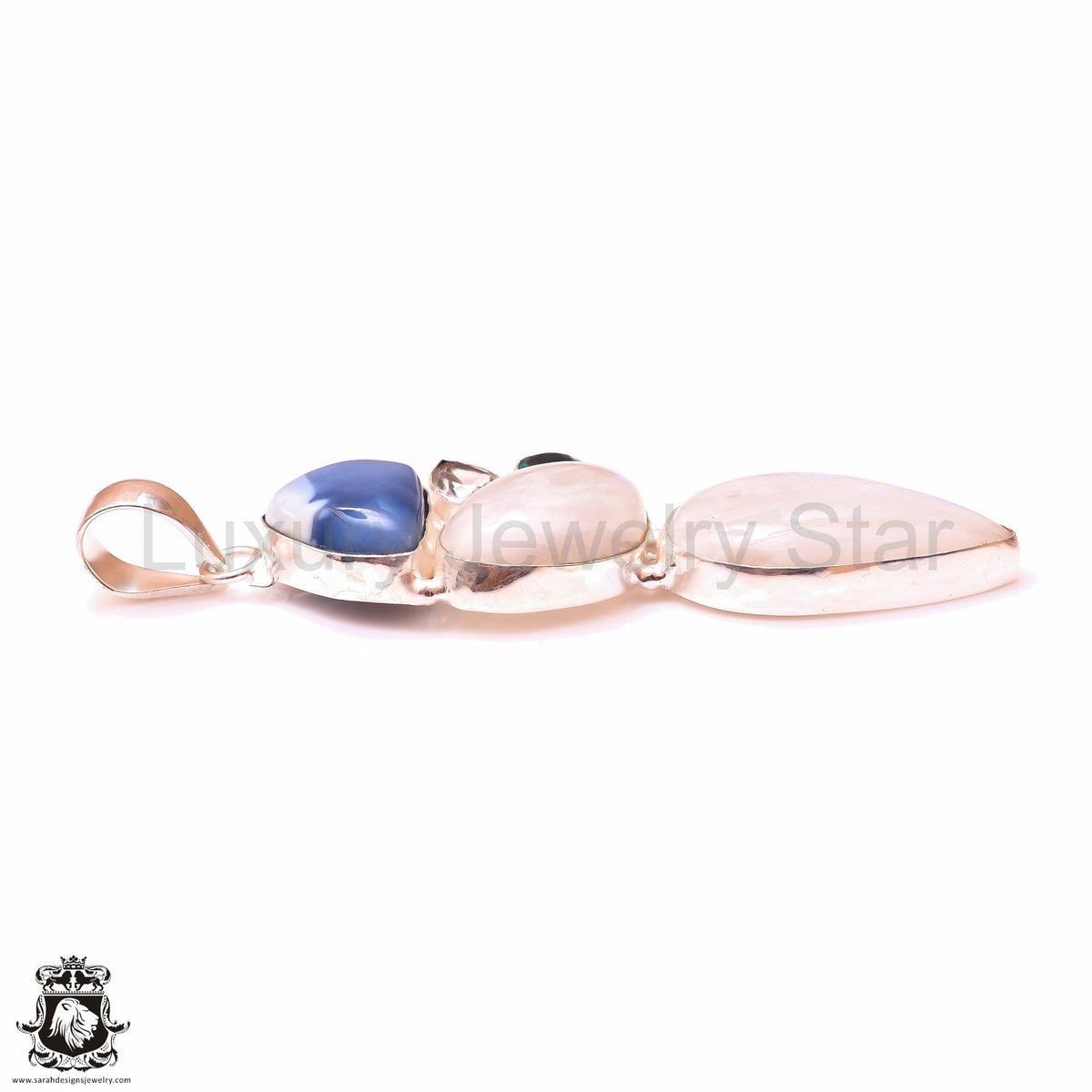 Rainbow Moonstone Owyhee Opal Pendant & 3MM Italian Chain P9997 - image 5