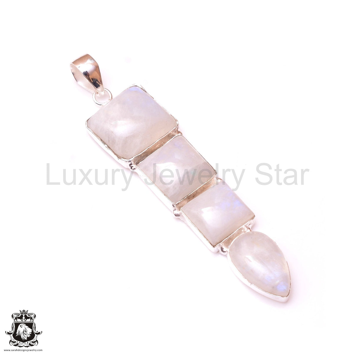 Rainbow Moonstone Pendant & 3MM Italian Chain P10114 - image 3