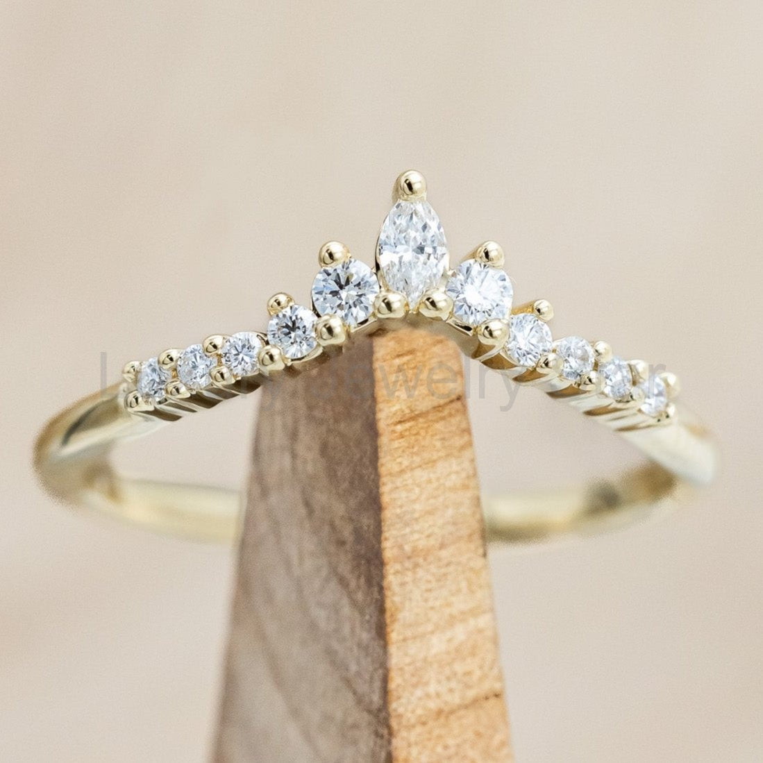 "Sage" - Tracer With Diamond Accents - 14K Yellow Gold - Size 8 1/4
