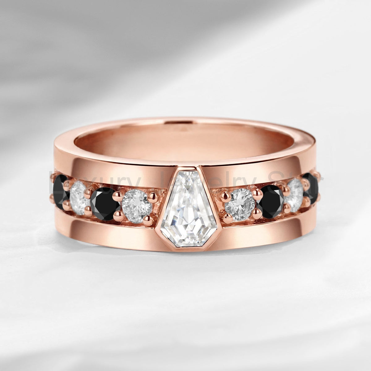 'King's Scepter' - Classic Coffin Cut IGI Certified Lab Diamond Wedding Band For Men - image 4