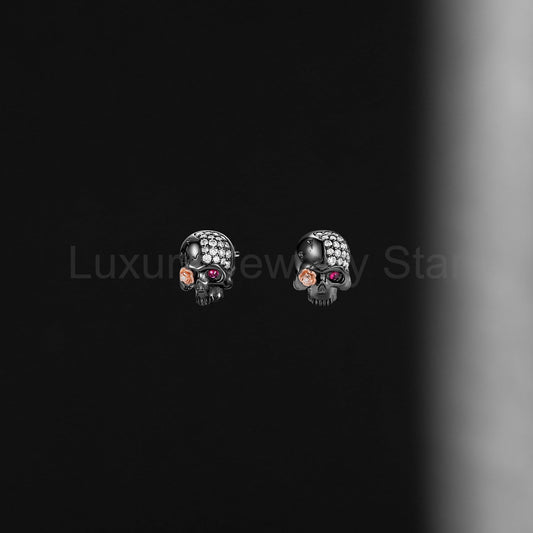 Gothic Skull & Skeleton Stud Earrings