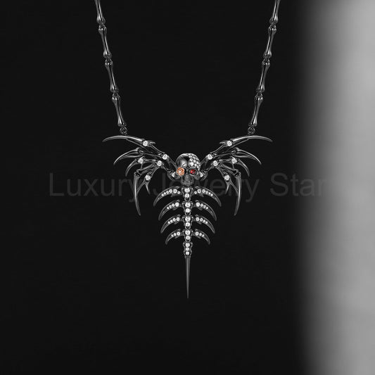 Unique Skull & Skeleton ‘Gothic Extravaganza' Pendant Necklace