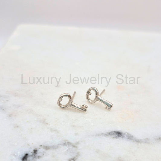 Handmade Silver Key Posts