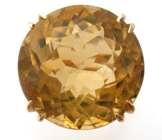 Citrine Ring 10K Gold Size 7 Vintage - image 2