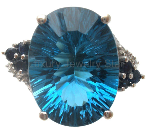 Hold For Yitti Blue Topaz Sterling Silver Size 7 Ring