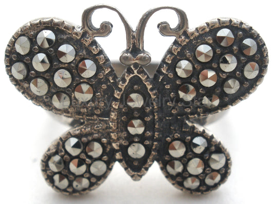 SeidenGang Sterling Silver Butterfly Ring Size 8