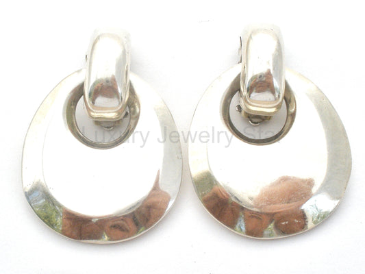 Taxco Sterling Silver Door Knocker Earrings Vintage