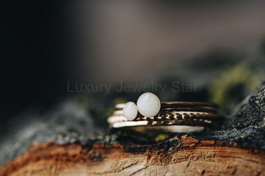 4 Ring Stacked Set - image 2