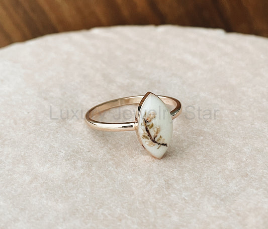 Vertical Marquise Ring