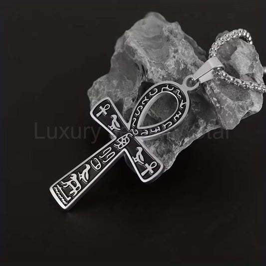 Ancient Egyptian Cross Pendant Necklace - image 2