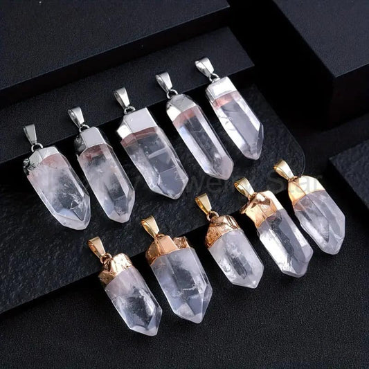 Clear Quartz Point Necklace