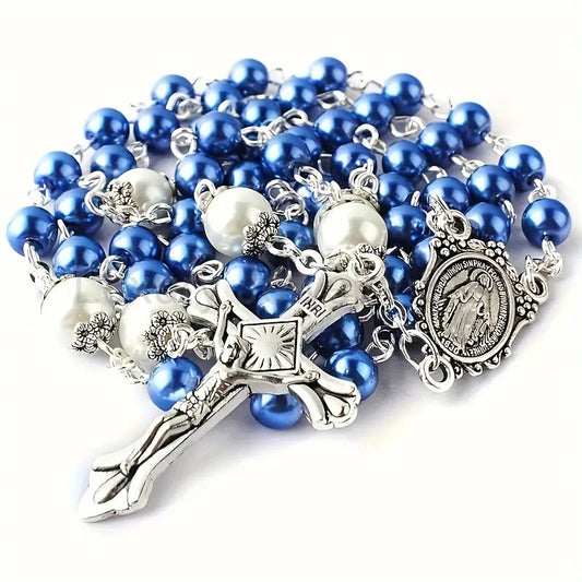 Exquisite Simple Glass Our Father Beads Rosary