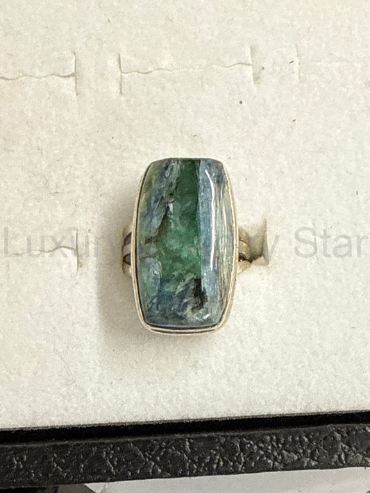 Mermaid Stone (Blue and Green Kyanite) Ring Size 8