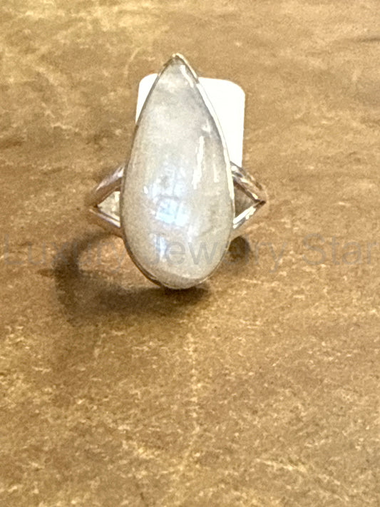 Rainbow Moonstone Ring Size 4