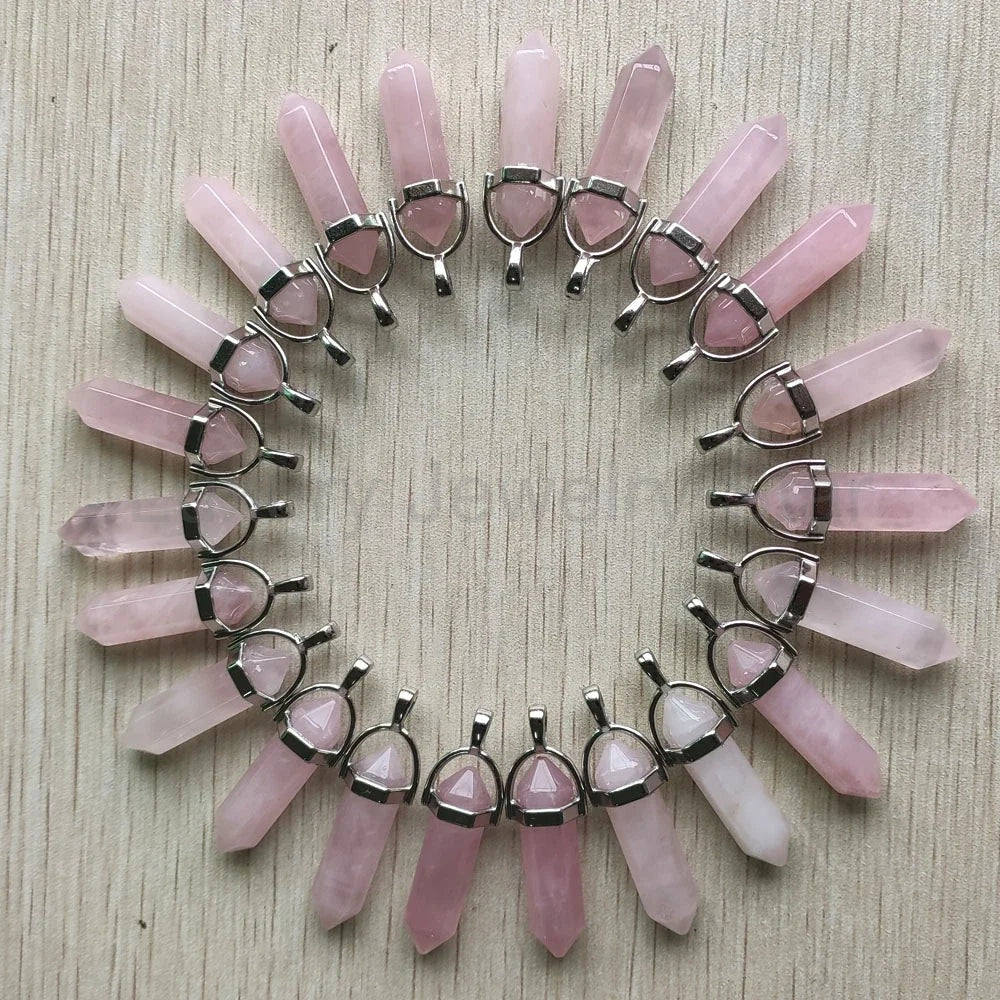 Rose Quartz Point Necklace