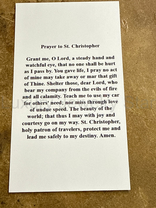Saint Christopher Prayer Card - image 2