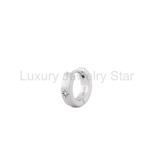 Silver Asteria Hoop Earring
