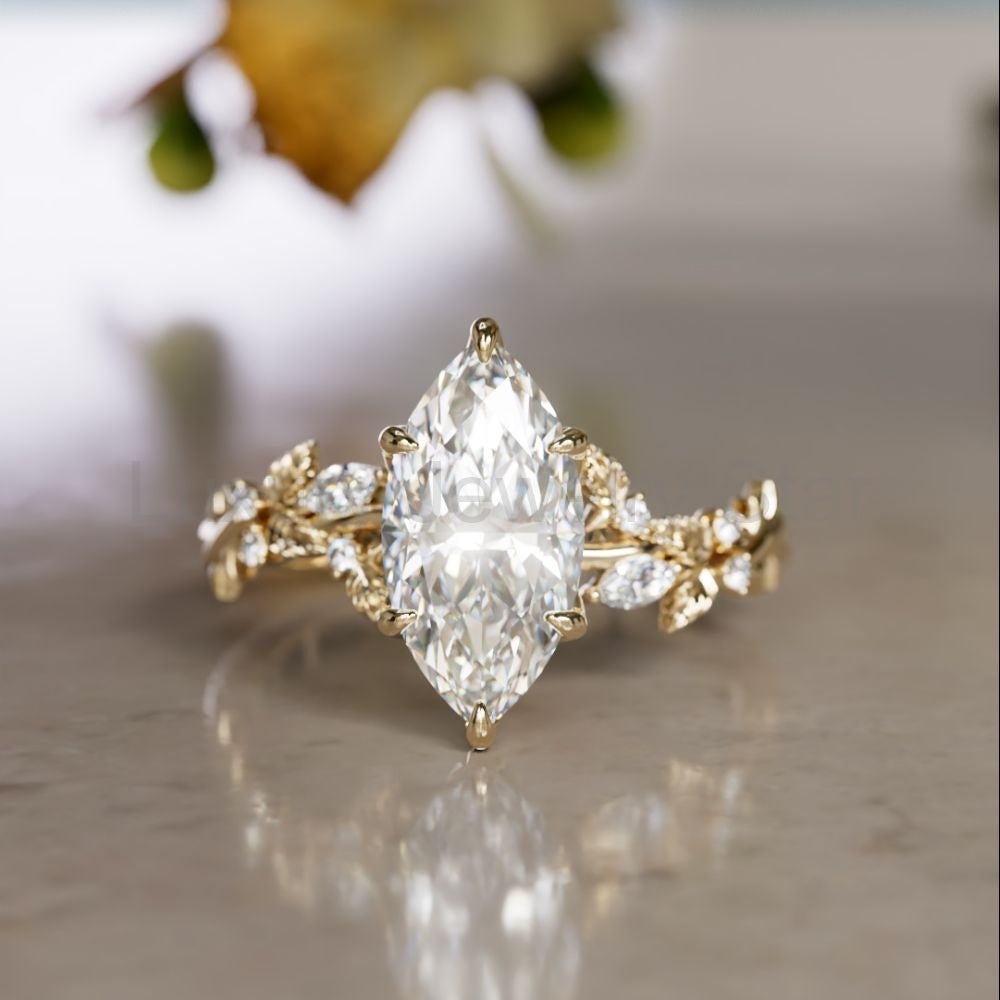 Rosewood Marquise 1.51ct E VVS2 Lab Diamond Engagement Ring (Ready to Ship) - image 7