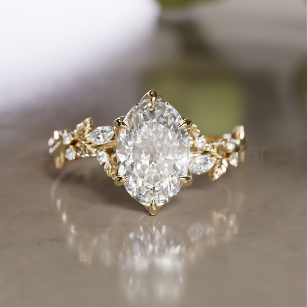 Rosewood Oval 1.54ct E VVS2 Lab Diamond Engagement Ring (Ready to Ship) - image 2