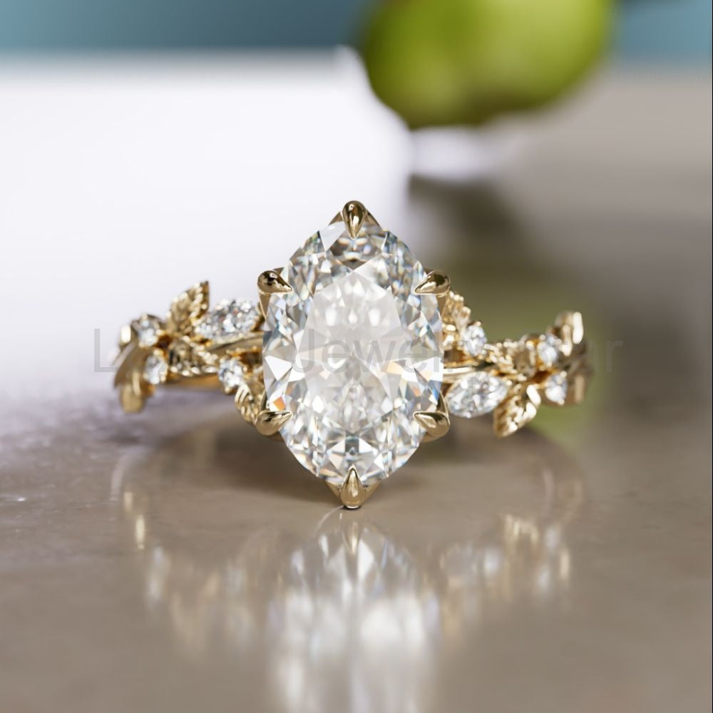Rosewood Oval 1.54ct E VVS2 Lab Diamond Engagement Ring (Ready to Ship) - image 3