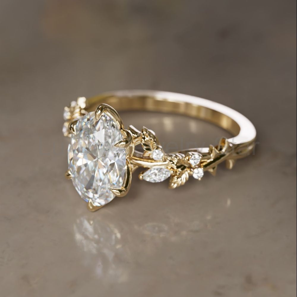 Rosewood Oval 1.54ct E VVS2 Lab Diamond Engagement Ring (Ready to Ship) - image 5
