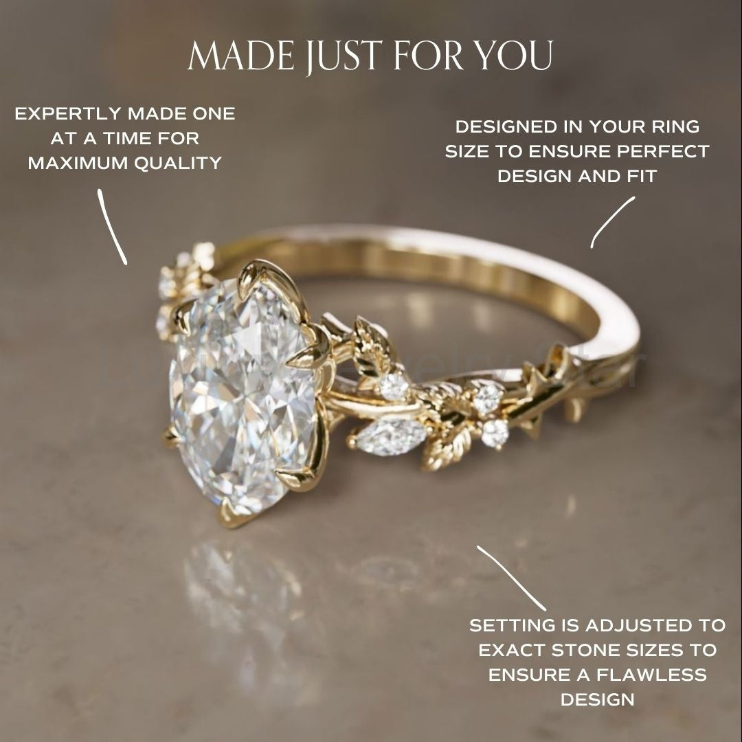 Rosewood Oval 1.54ct E VVS2 Lab Diamond Engagement Ring (Ready to Ship) - image 6