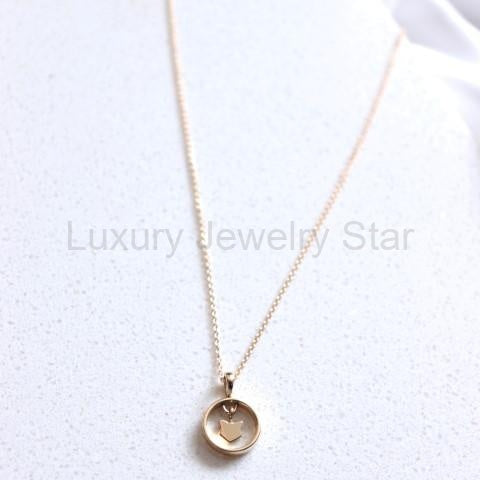 Fox charm necklace in 14k gold