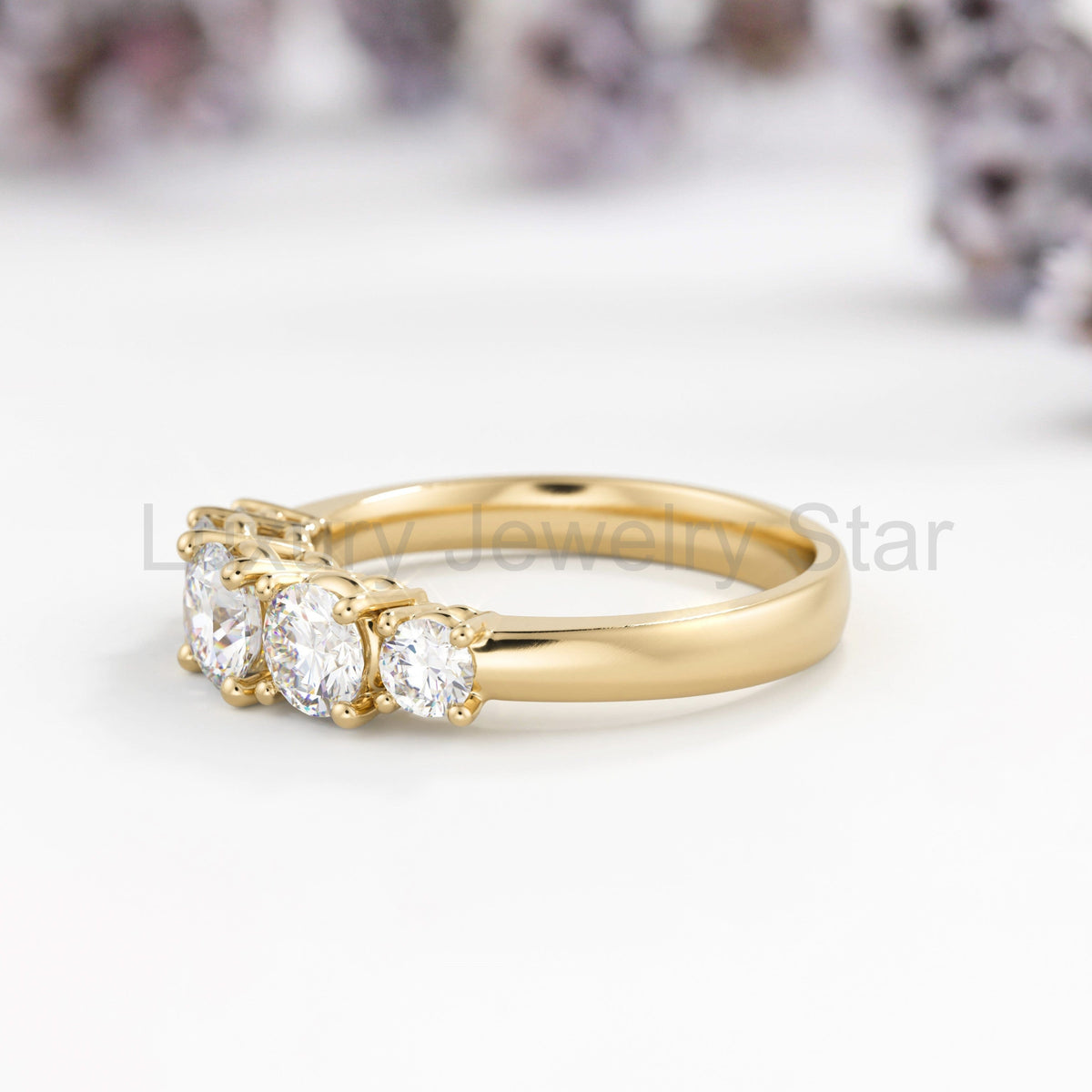 Quintet Lab Diamond Engagement Ring - image 2