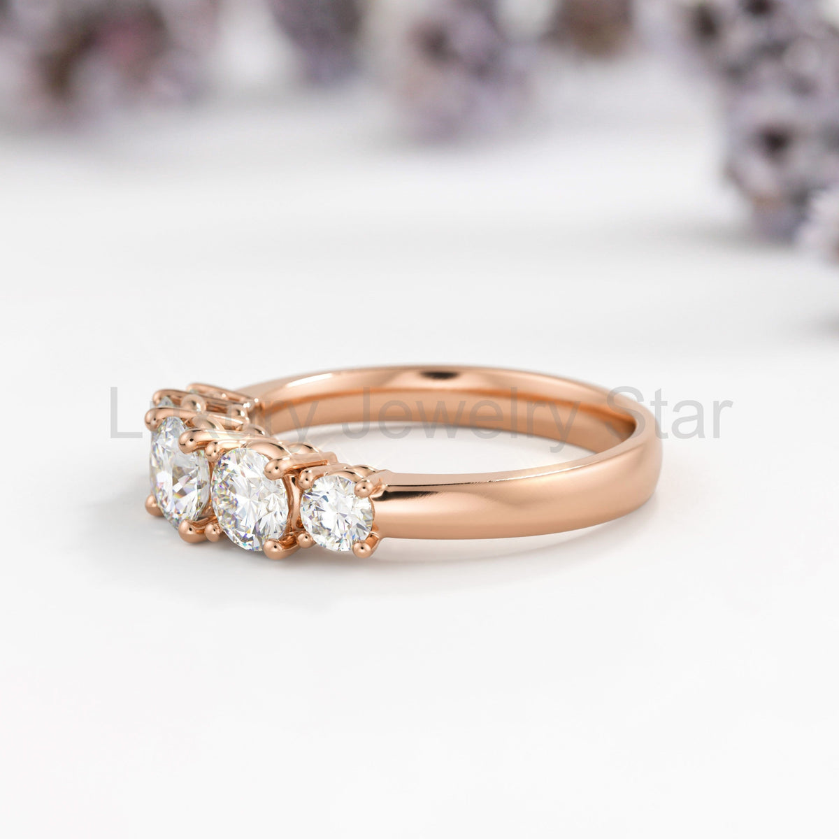 Quintet Lab Diamond Engagement Ring - image 3