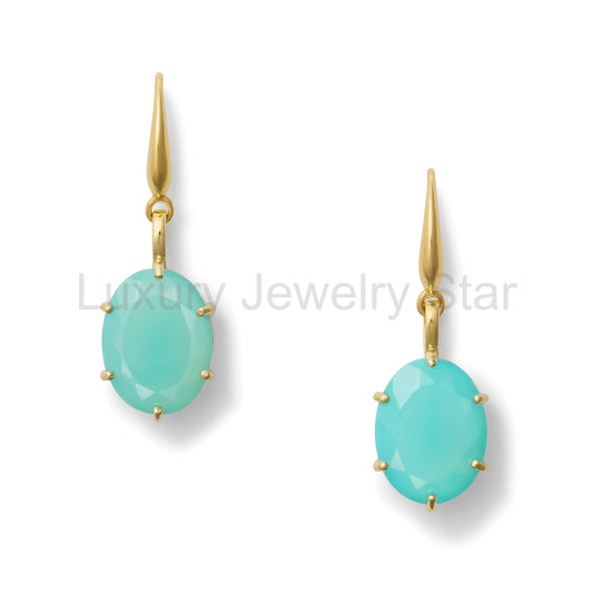 Aquamarine Bling Drop Earring