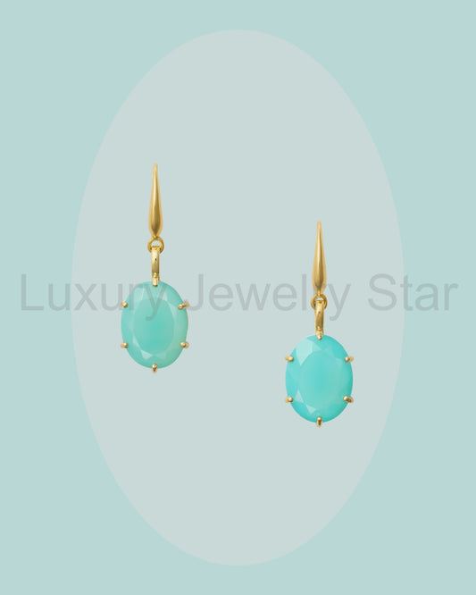 Aquamarine Bling Drop Earring - image 2