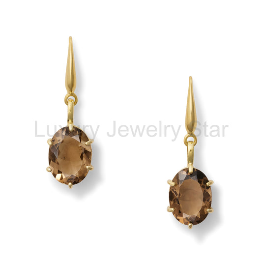 Smokey Quartz Bling Earring