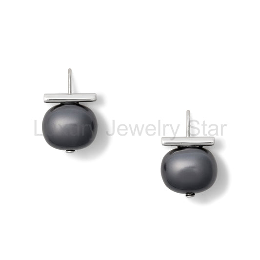 Sterling Silver + Noir Luxe Black Forever Fave Earring