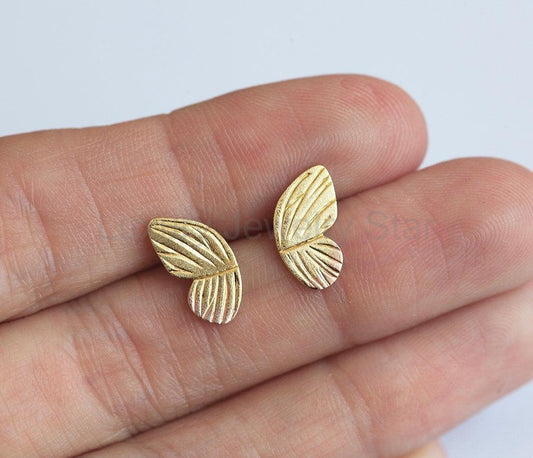 Butterfly Wing Studs Earrings, Gold Stud Earrings - Ready to Ship-new - image 2