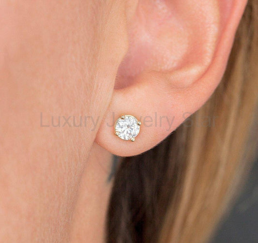 Colette Round Diamond Stud Earrings - Ready to Ship-new - image 2