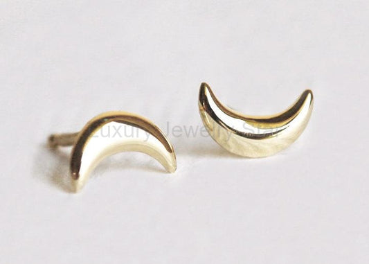 Gold Moon Earrings, Gold Crescent Earrings - Ready to Ship-new